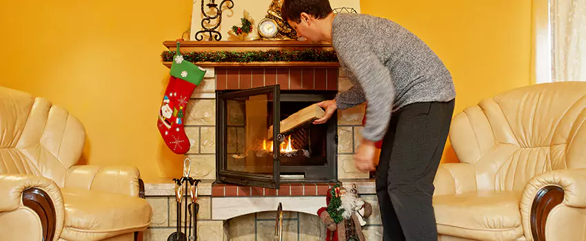Rusted Metal Fireplace Restoration in Jasper, Indiana
